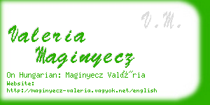 valeria maginyecz business card